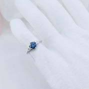 Classic 1ct VVS1 Blue Diamond Engagement Ring-Evani Naomi Jewelry