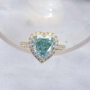 Classic 4.0 Ct Heart Cut Diamond 18k Yellow Gold Engagement Ring-Evani Naomi Jewelry