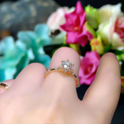 Classic Diamond Crackling Engagement Ring-Evani Naomi Jewelry