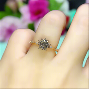 Classic Diamond Crackling Engagement Ring-Evani Naomi Jewelry