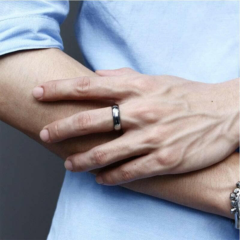 Classic Domed Tungsten Unsex Wedding Band-Evani Naomi Jewelry