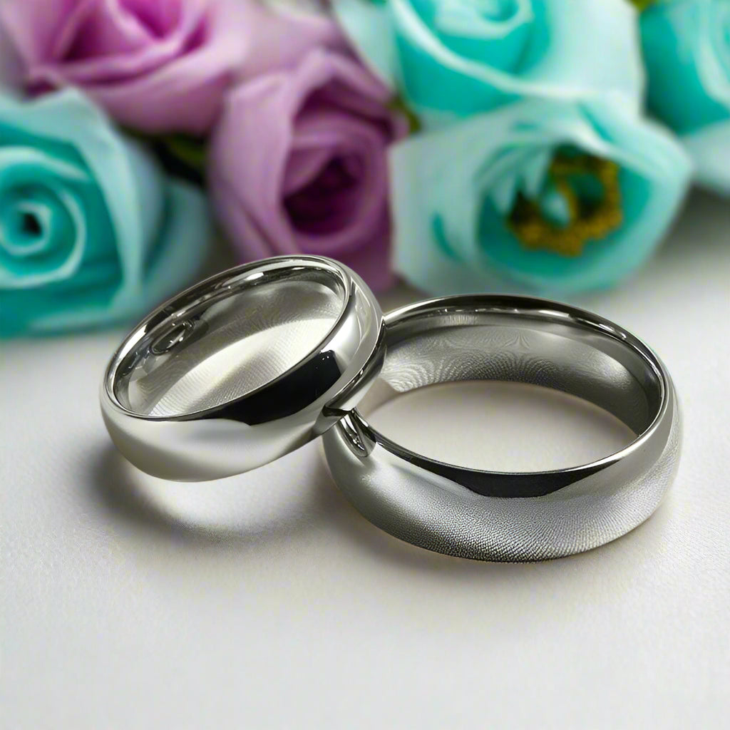 Classic Domed Tungsten Unsex Wedding Band-Evani Naomi Jewelry