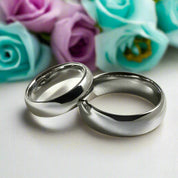 Classic Domed Tungsten Unsex Wedding Band-Evani Naomi Jewelry