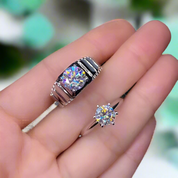 Classic Round Cut Diamond Couple Ring-Evani Naomi Jewelry