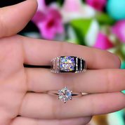 Classic Round Cut Diamond Couple Ring-Evani Naomi Jewelry