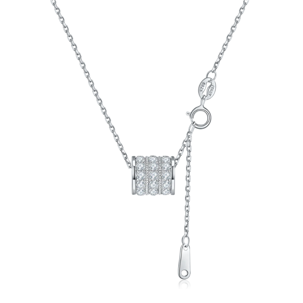 Classic Round Cut Diamond Pendant Necklace-Evani Naomi Jewelry