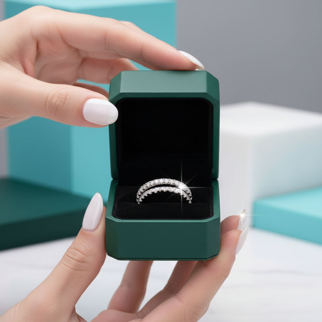 Classic Round Cut Diamond Option Wedding Band - Evani Naomi Jewelry
