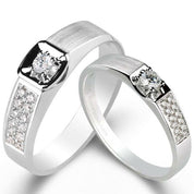 Classic Round Diamond 14K White Gold Engagement Ring-Evani Naomi Jewelry