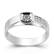Classic Round Diamond 14K White Gold Engagement Ring-Evani Naomi Jewelry