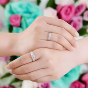 Classic Round Diamond 14K White Gold Engagement Ring-Evani Naomi Jewelry