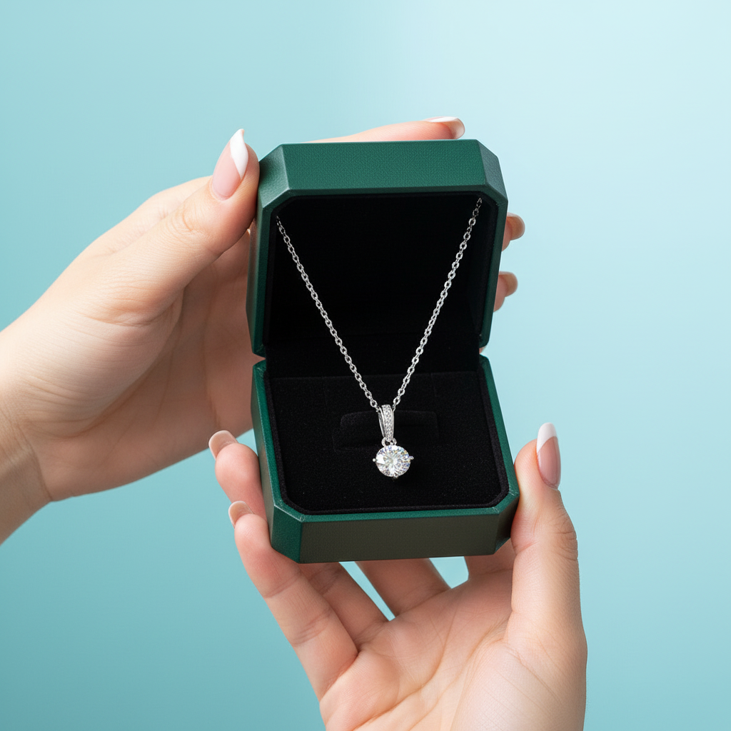 Classic Round Diamond Option Solitaire Jewelry Set - Evani Naomi Jewelry