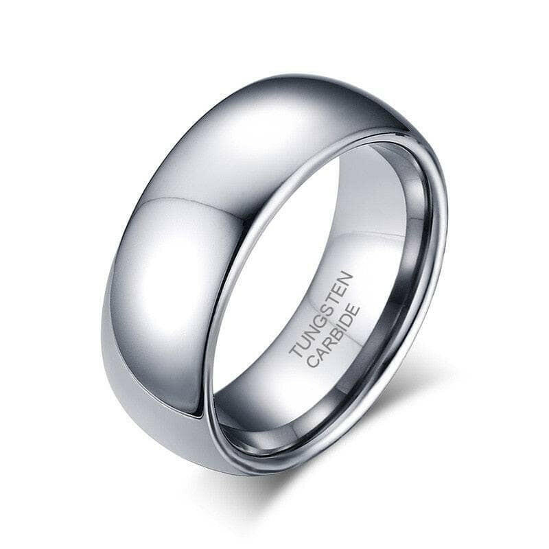 Classic Unisex Dome Tungsten Wedding Band-Evani Naomi Jewelry