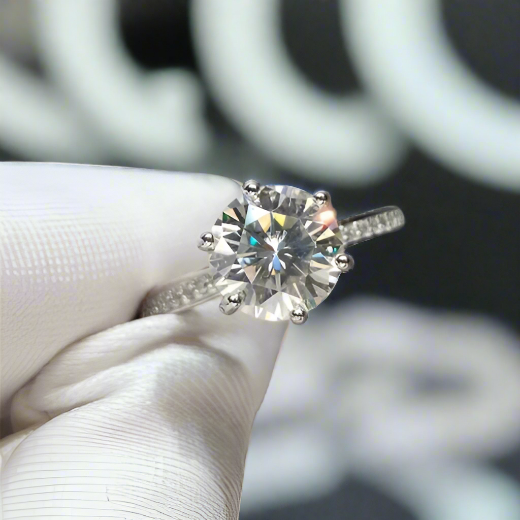 Classic White Gold Engagement Ring with 2.0ct Diamond-Evani Naomi Jewelry