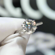 Classic White Gold Engagement Ring with 2.0ct Diamond-Evani Naomi Jewelry