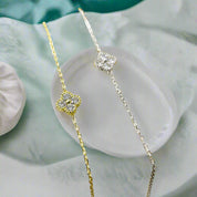 Clover Leaf Necklace Earrings and Bracelet Set with Certified Diamond-Evani Naomi Jewelry