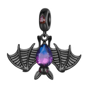Cool Black Bat with Rainbow Pear-Cut Stone Charm-Evani Naomi Jewelry