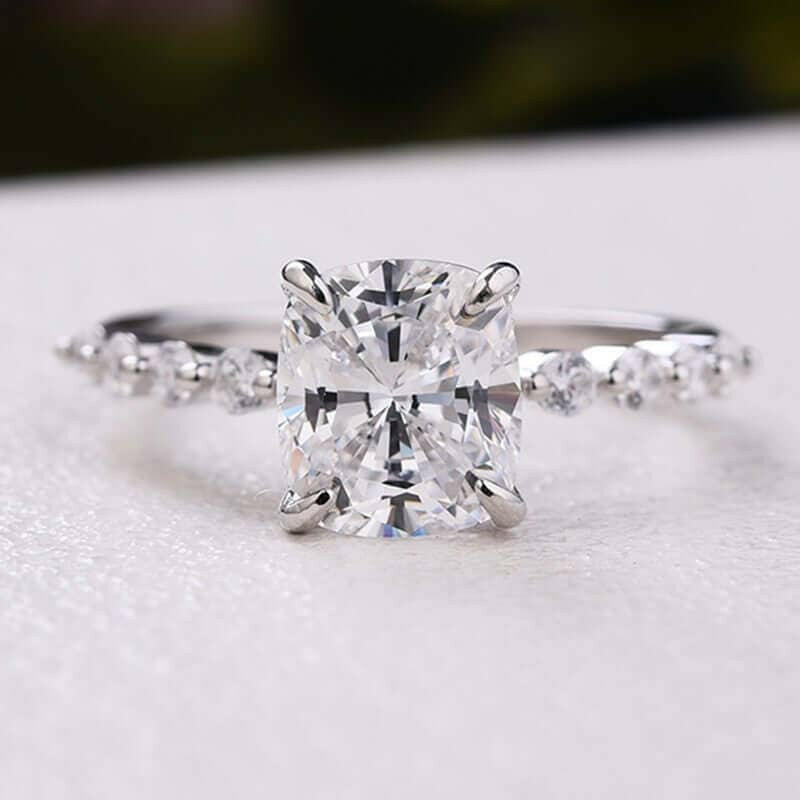 Cushion Cut 2.0 ct Diamond Bridal Ring Set-Evani Naomi Jewelry