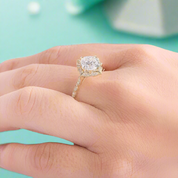 Cushion Cut Diamond Antique Milgrain Engagement Ring-Evani Naomi Jewelry