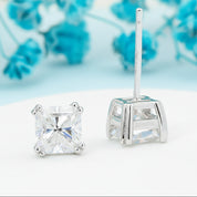 Cushion Cut Diamond Stud Earrings-Evani Naomi Jewelry