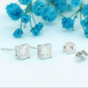 Cushion Cut Diamond Stud Earrings-Evani Naomi Jewelry