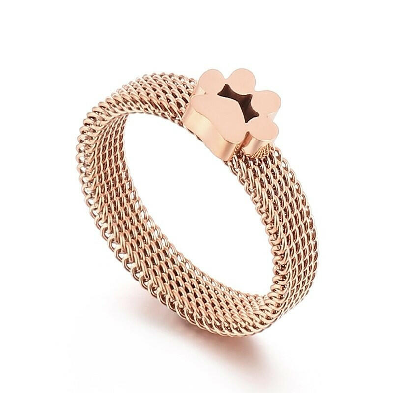 Cute Cat Paw Wedding Band-Evani Naomi Jewelry