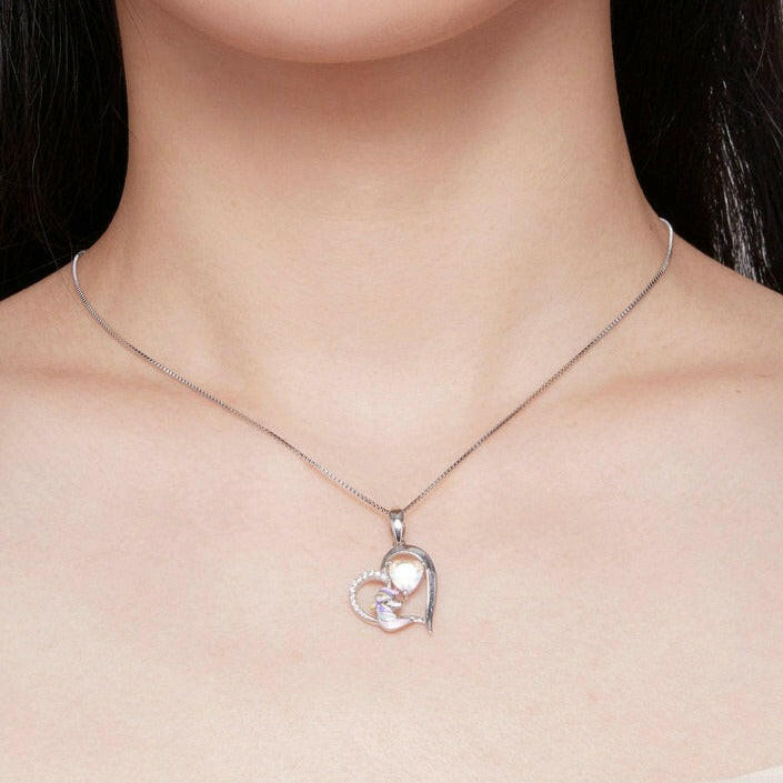 Cute Heart with Unicorn Pendant Necklace-Evani Naomi Jewelry