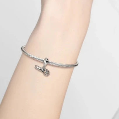 Diamond-Embedded Microphone Charm-Evani Naomi Jewelry