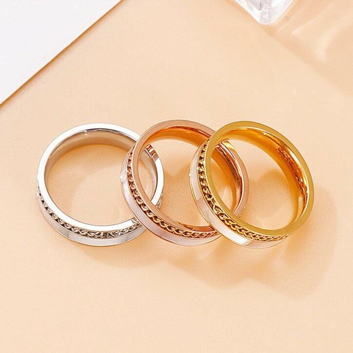 Double Layer Vintage Wedding Band-Evani Naomi Jewelry