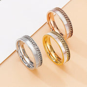 Double Layer Vintage Wedding Band-Evani Naomi Jewelry