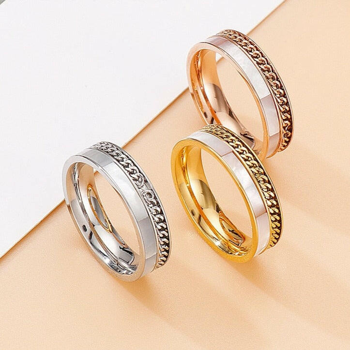 Double Layer Vintage Wedding Band-Evani Naomi Jewelry