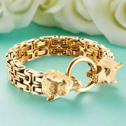 Double Royal Chain Wolf Punk Bracelet-Evani Naomi Jewelry