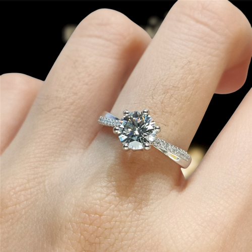 Elegant 1.0ct Diamond White Gold Engagement Ring-Evani Naomi Jewelry