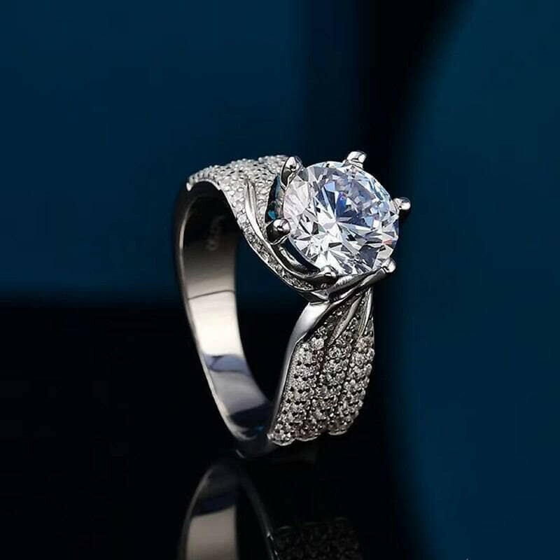 Elegant 5.0 Ct Round Cut Diamond Wedding Ring-Evani Naomi Jewelry