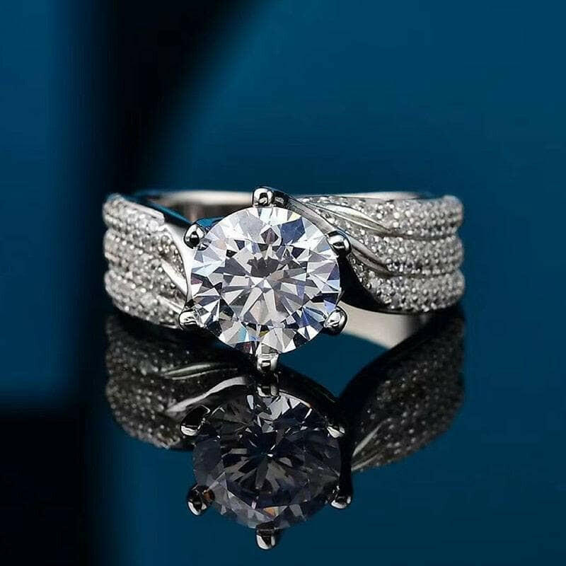 Elegant 5.0 Ct Round Cut Diamond Wedding Ring-Evani Naomi Jewelry