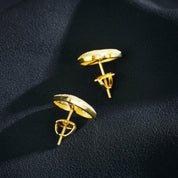 Elegant Diamond Heart Shape Stud Earrings-Evani Naomi Jewelry