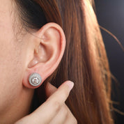 Elegant Round Diamond Stud Earrings-Evani Naomi Jewelry