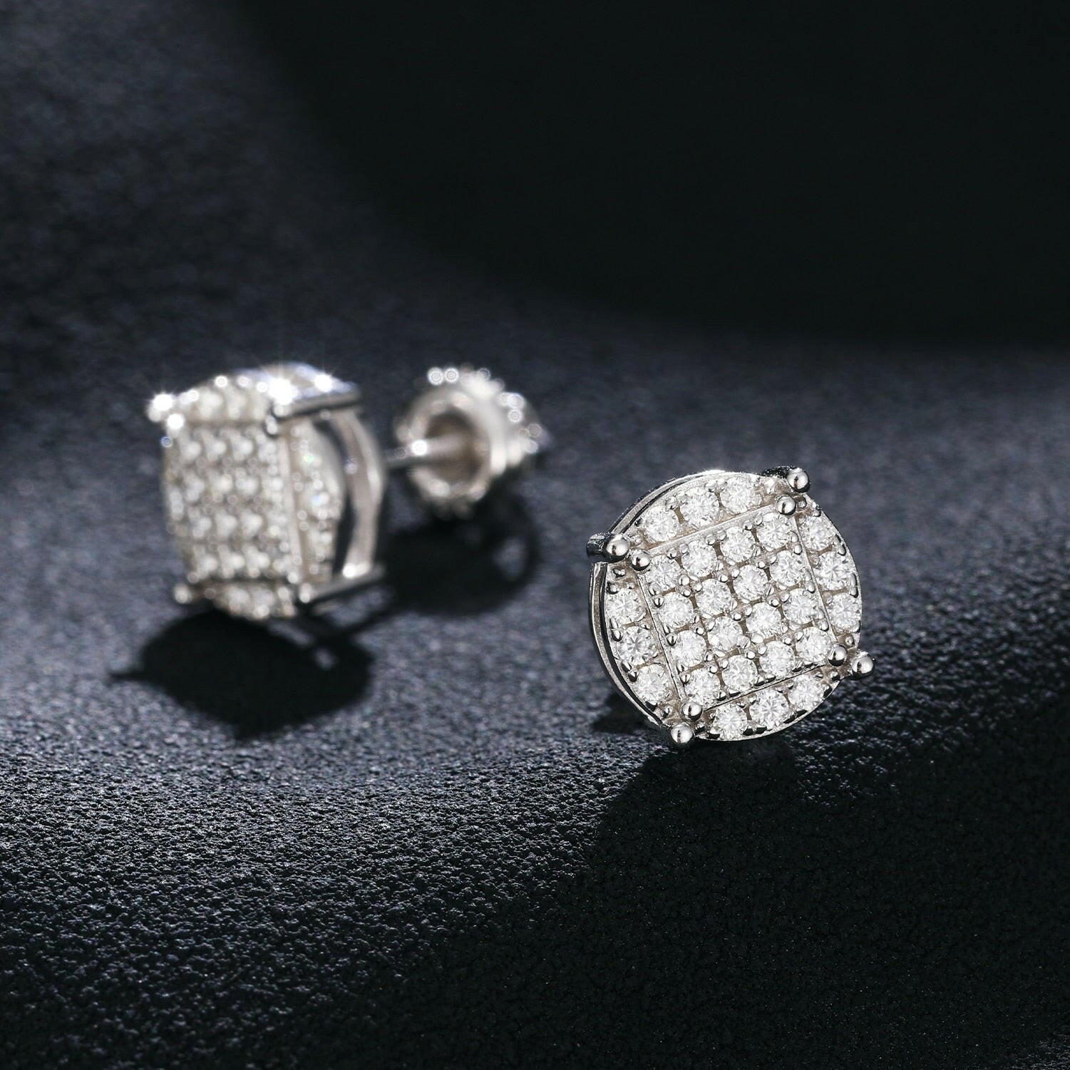 Elegant Round Diamond Stud Earrings-Evani Naomi Jewelry