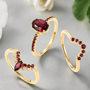 Round-cut Ruby Birthstone Engagement Ring - Evani Naomi Jewelry