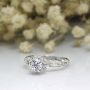 Exquisite 14K White Gold 1.0 Ct Diamond Engagement Ring-Evani Naomi Jewelry