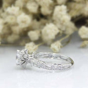 Exquisite 14K White Gold 1.0 Ct Diamond Engagement Ring-Evani Naomi Jewelry
