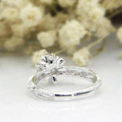 Exquisite 14K White Gold 1.0 Ct Diamond Engagement Ring-Evani Naomi Jewelry