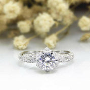 Exquisite 14K White Gold 1.0 Ct Diamond Engagement Ring-Evani Naomi Jewelry