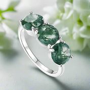 Forest Whispers- Moss Agate Promise Ring-Evani Naomi Jewelry