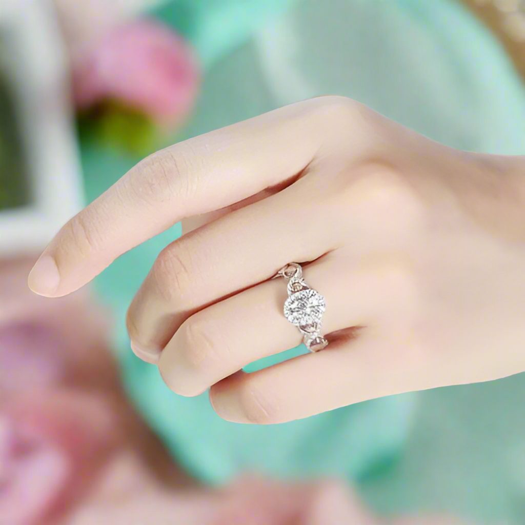 Gorgeous Oval Cut Halo Diamond Engagement Ring-Evani Naomi Jewelry