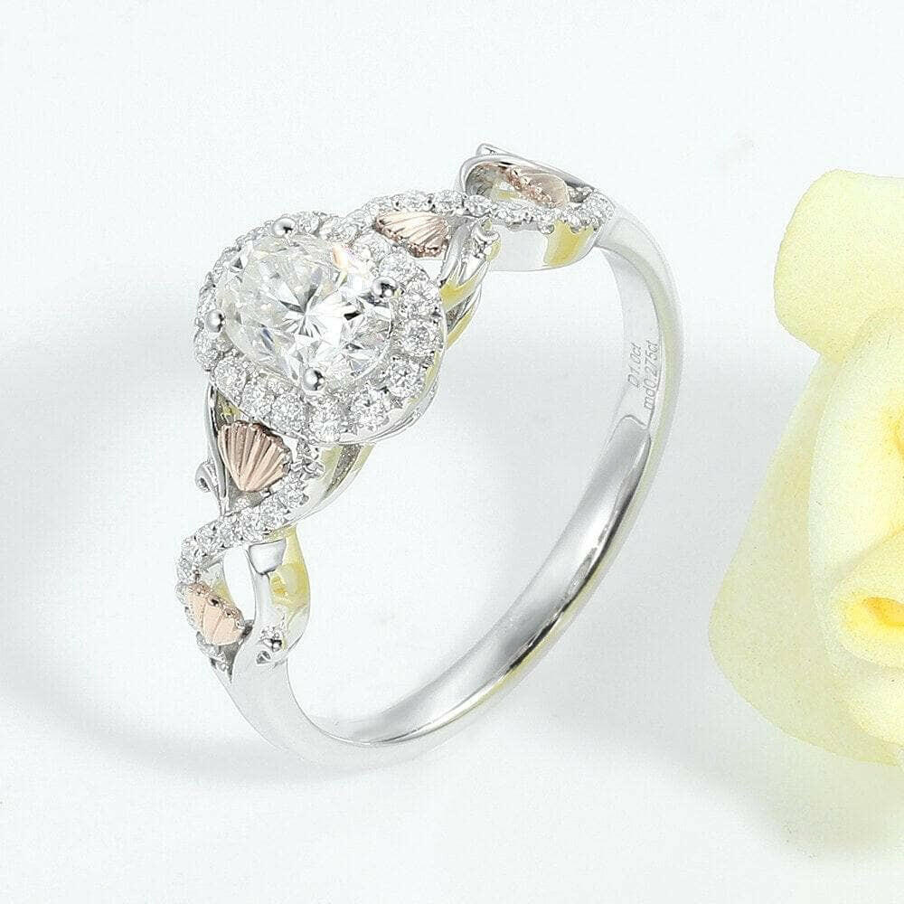 Gorgeous Oval Cut Halo Diamond Engagement Ring-Evani Naomi Jewelry