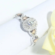 Gorgeous Oval Cut Halo Diamond Engagement Ring-Evani Naomi Jewelry