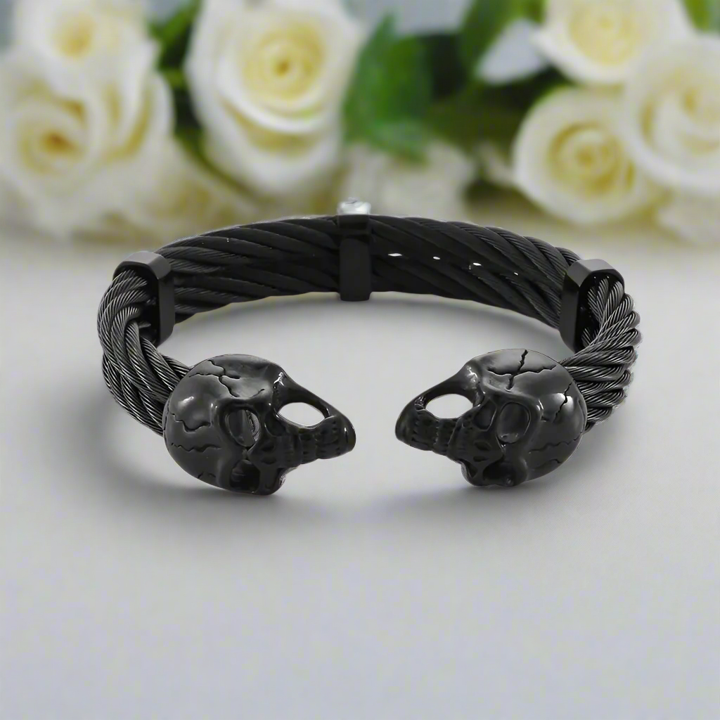 Gothic Cool Skull Cuff Bracelet-Evani Naomi Jewelry