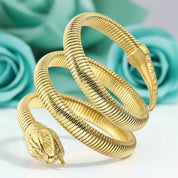 Gothic Snake Viper Vintage Bangles-Evani Naomi Jewelry