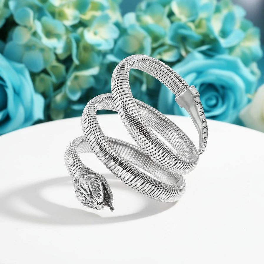 Gothic Snake Viper Vintage Bangles-Evani Naomi Jewelry