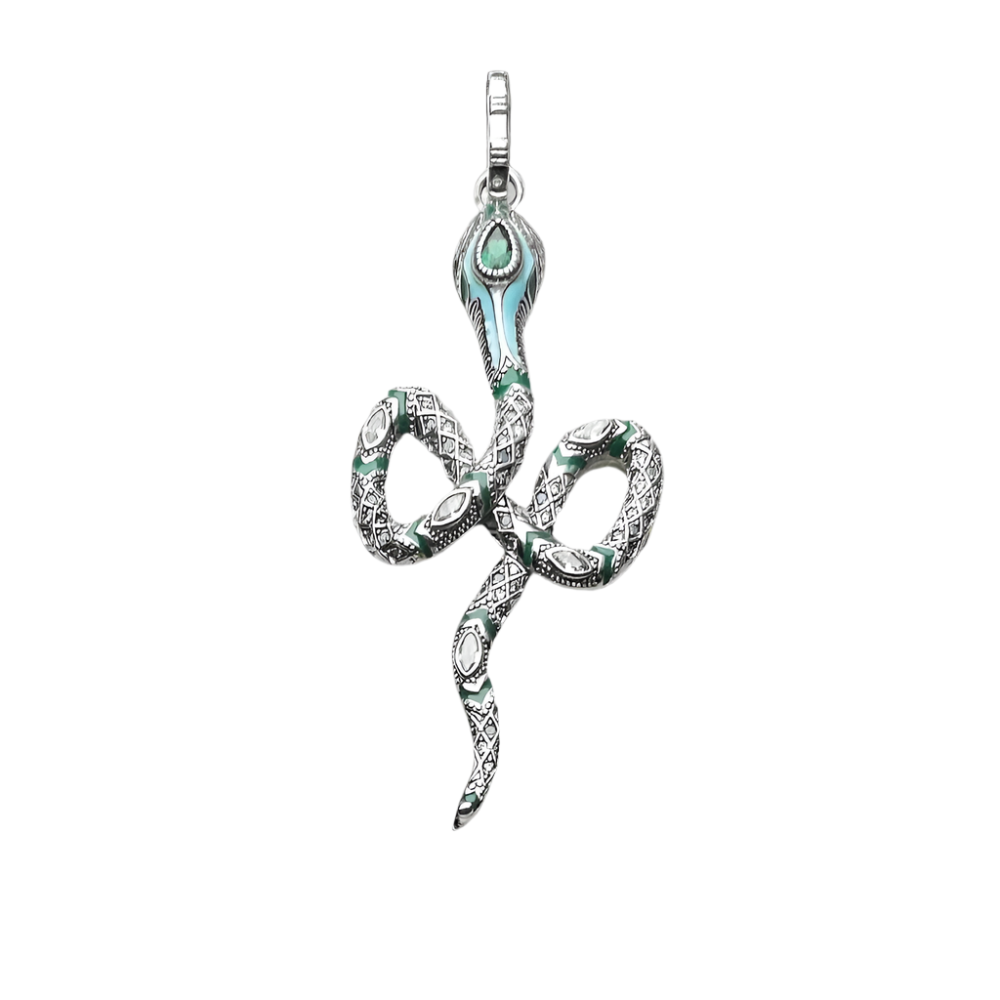 Green Snake Pendant-Evani Naomi Jewelry
